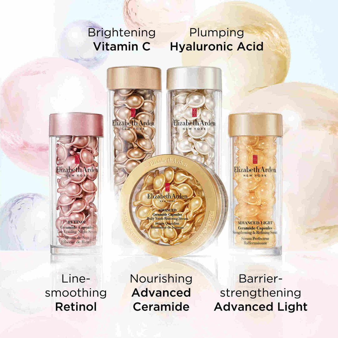 Vitamin C Ceramide Capsules & Radiance Renewal Serum Set - 120 Piece Anti-Aging Skincare for Glowing Skin - Perfect for Night Routine & Dry Skin Care
