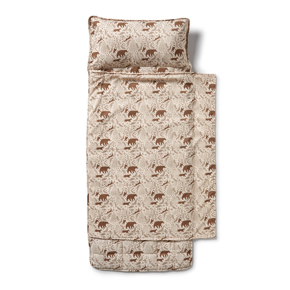 Winter Forest Nap Mat for Kids - Soft & Portable Sleeping Mat for Daycare, Preschool & Travel - Waterproof & Machine Washable
