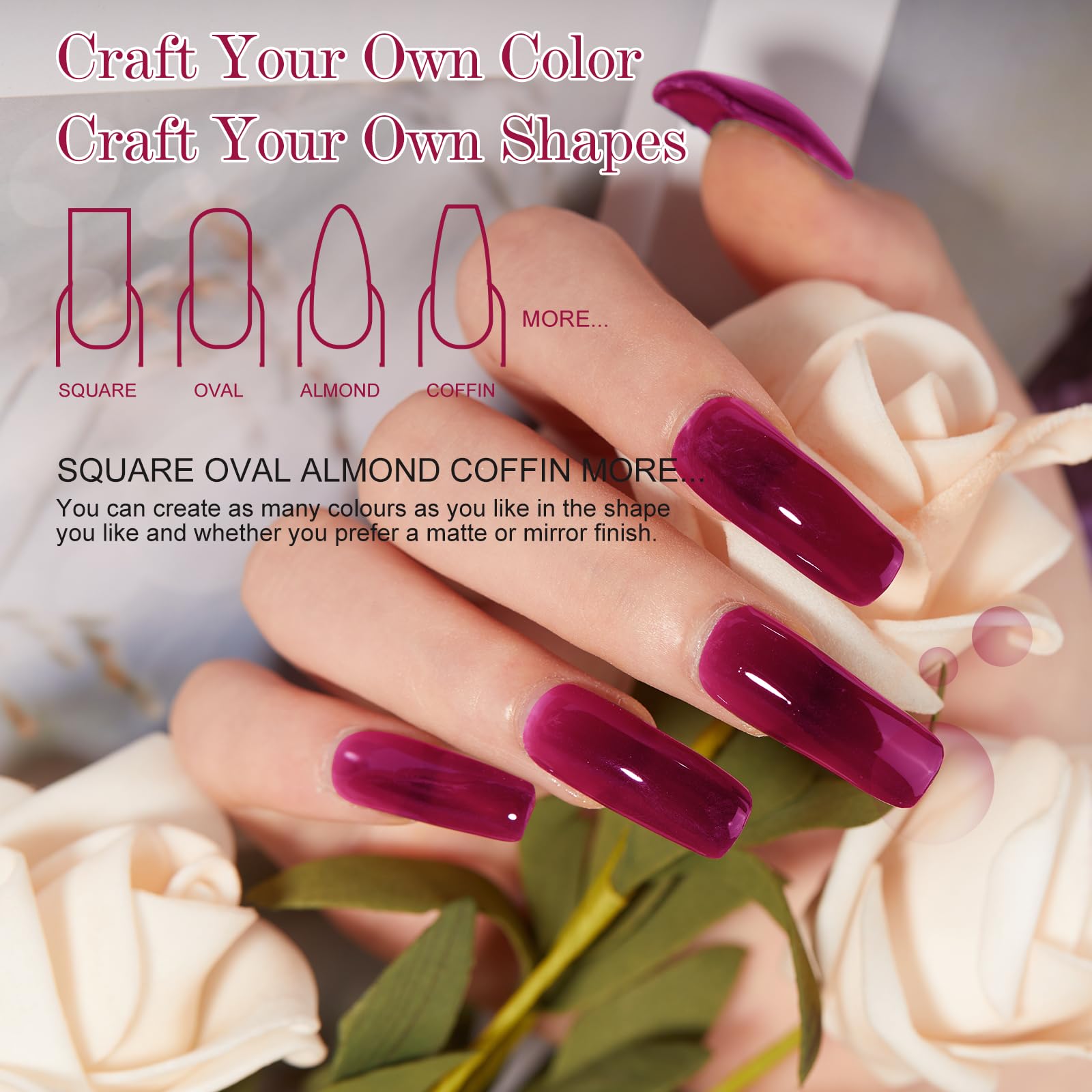 Professional Mobray Poly Nail Extension Gel Kit - All-in-One Builder Gel with Essential Tools for Strong Nail Extensions | Perfect for Salon, Home Manicures & DIY Nail Art Gifts (KIT2)