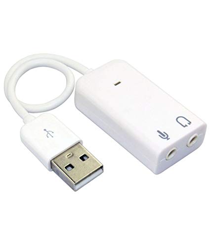 WILDCROC USB Sound Card - 7.1 Channel External Audio Adapter with 3.5mm Headphone & Mic Jack for PC, Laptop, Mobile | High-Quality Stereo Sound for Gaming, Music & Video Calls