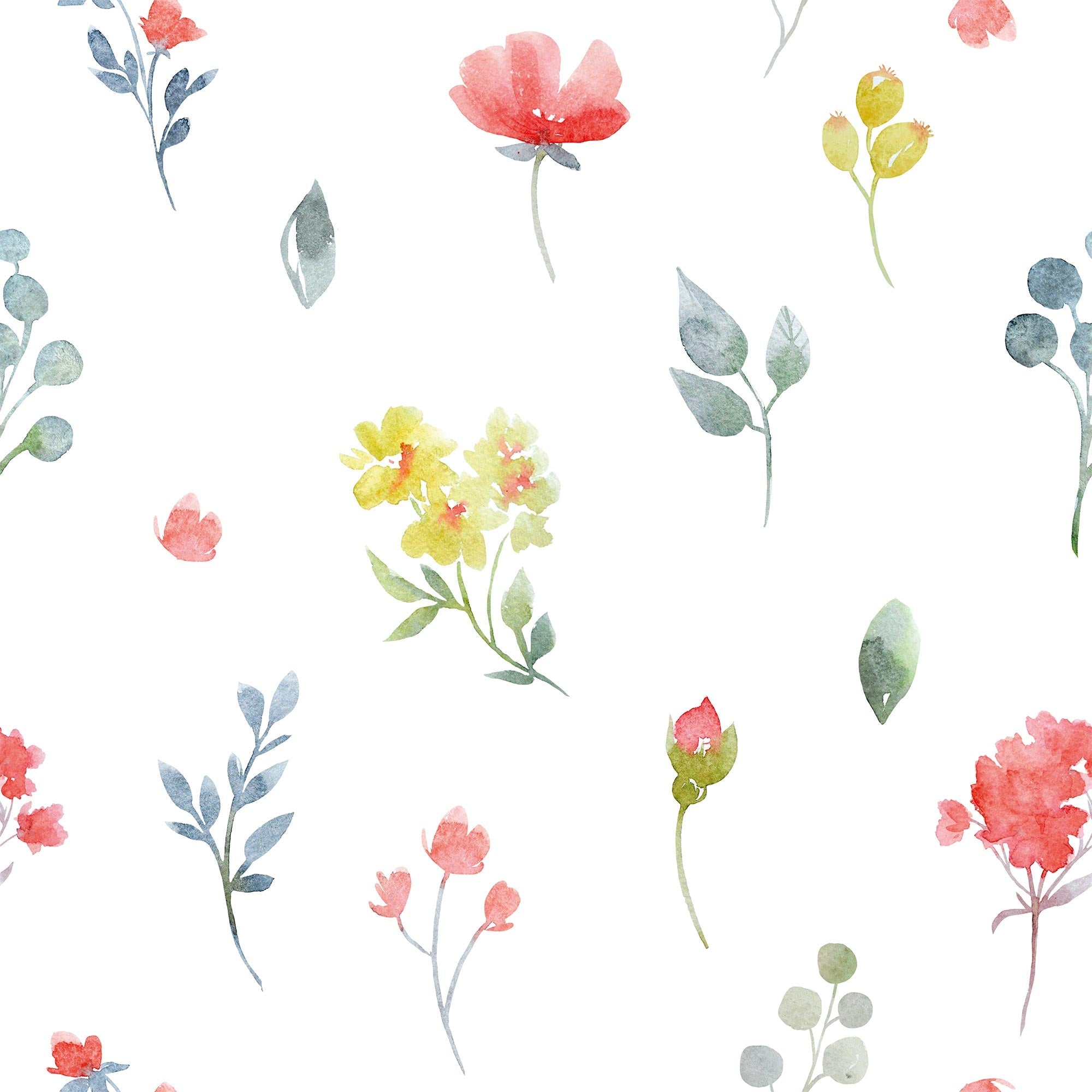 Floral Wallpaper Samples for Kids - Designer Nursery & Bedroom Decor - Perfect for Girls' Room, Playroom, and Baby Shower Gifts
