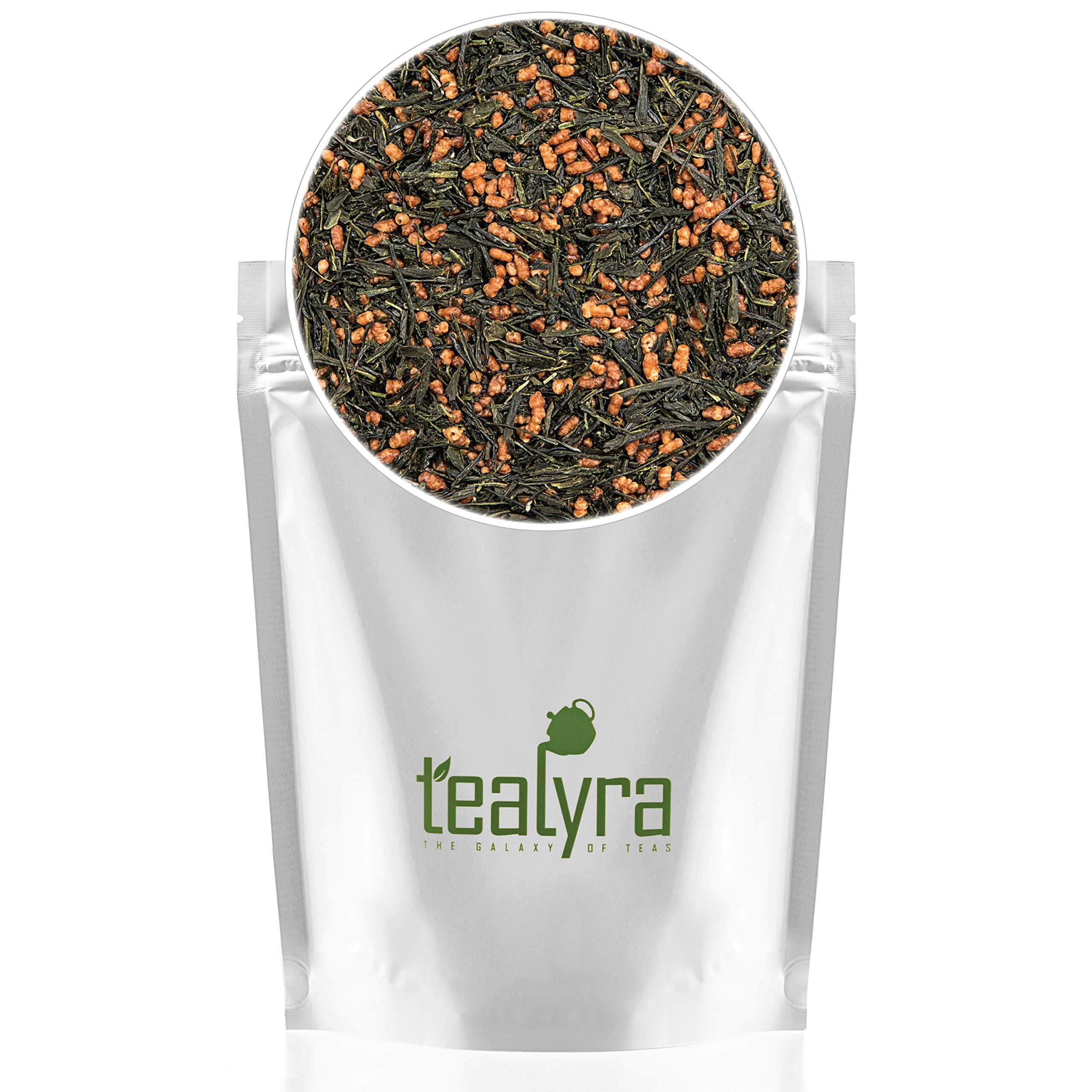 Tealyra Gen Mai Cha Supreme - Premium Japanese Loose Leaf Green Tea with Roasted Brown Rice - Low Caffeine - 100g (3.5 oz) - Perfect for Relaxation, Afternoon Tea & Zen Moments