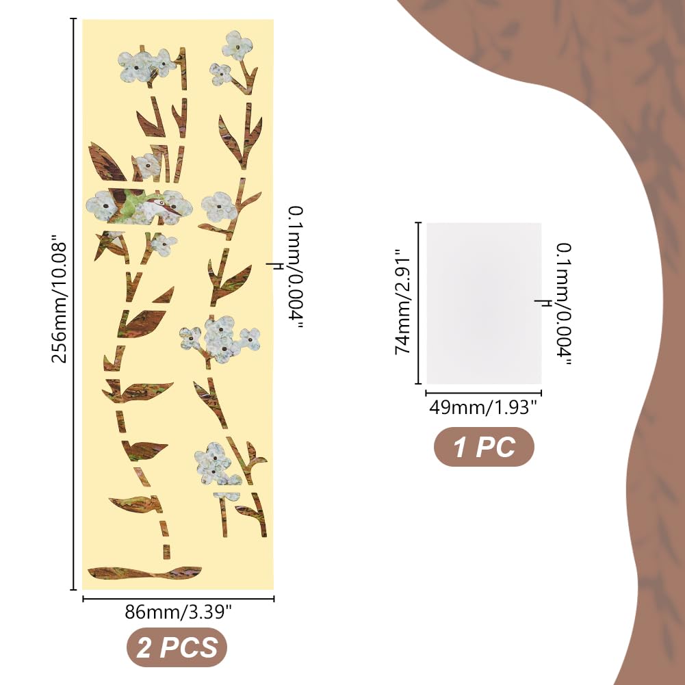 AHANDMAKER Flower Inlay Fret Markers - 2 Sets of Adhesive Guitar Fretboard Stickers for 6-String Acoustic, Bass & Electric Guitars - Perfect for DIY Guitar Customization & Performance Enhancement