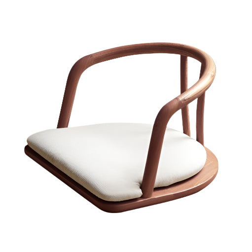 Premium Black Walnut & Ash Solid Wood Meditation Chair - Ergonomic Tatami Style with Soft Backrest for Yoga, Zen Sitting, and Home Relaxation