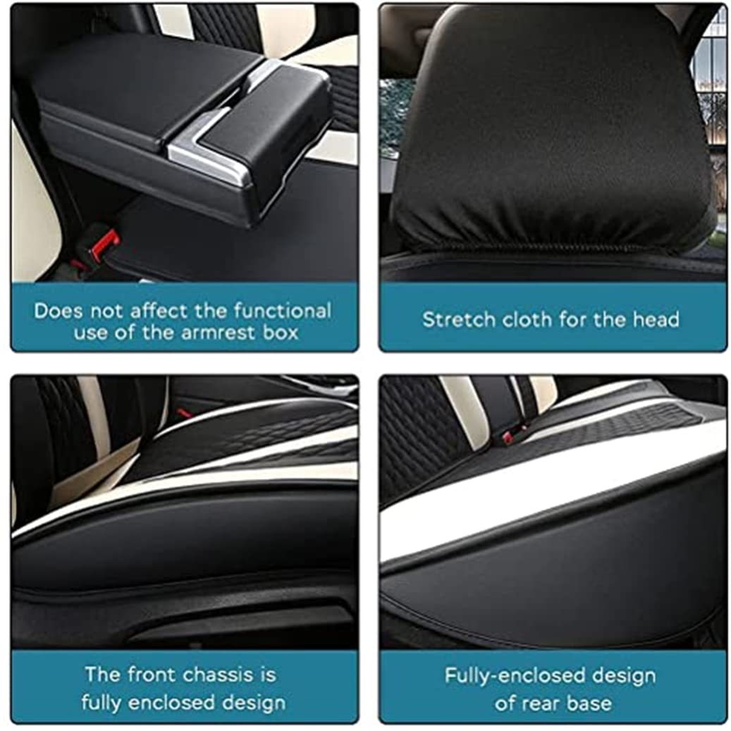 Premium PU Leather Front & Rear Seat Covers for Hyundai Santa Cruz - Waterproof, Comfortable & Stylish Black & Blue Design - Perfect for Daily Commute, Road Trips & Outdoor Adventures