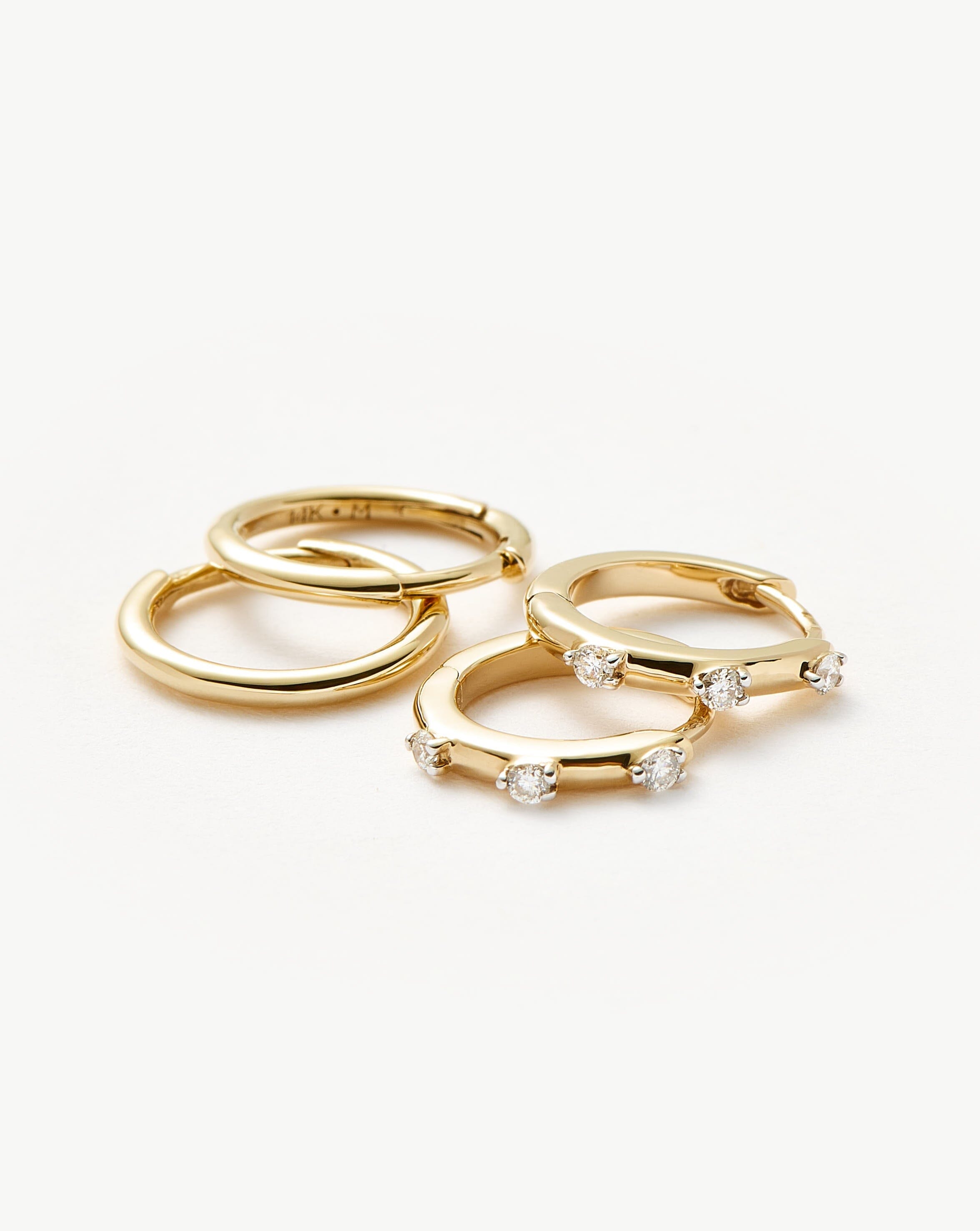 Stylish Gold Hoop Earrings for Women - 14K Gold Plated Dainty Hoops Set - Perfect for Everyday Wear, Parties & Gifts