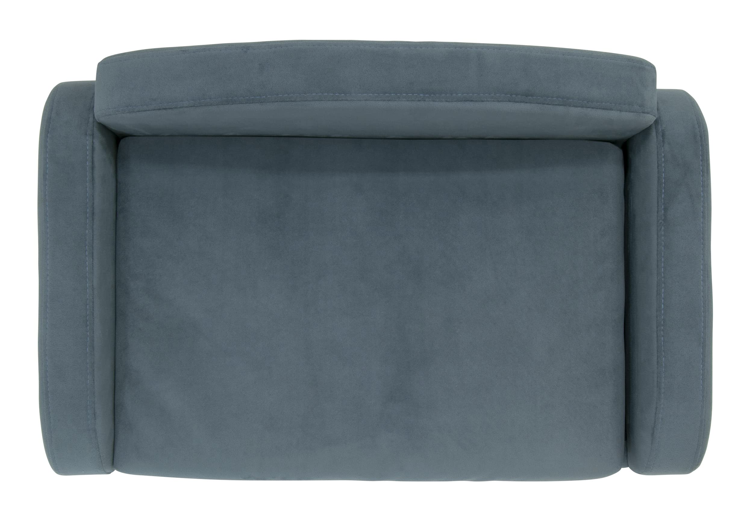 Paws & Purrs Modern Pet Sofa - 31.5 Inch Wide Low Back Dog Cat Bed with Removable Washable Cover (Espresso/Cornflower) - Cozy Lounge for Living Room, Bedroom & Pet Nursery