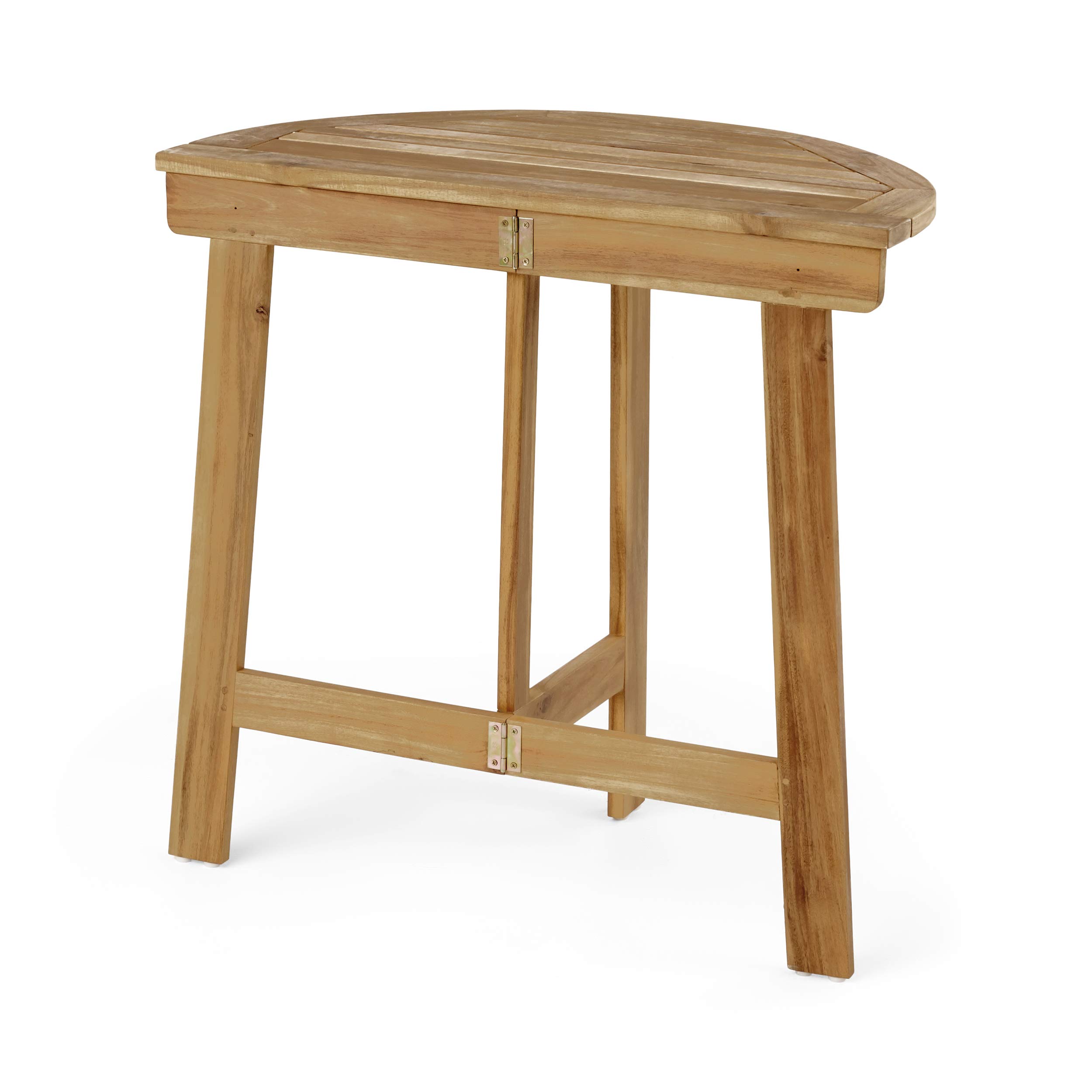 Stylish Natural Finish Bistro Table for Outdoor Dining & Small Spaces - Perfect for Patio, Balcony, or Breakfast Nook