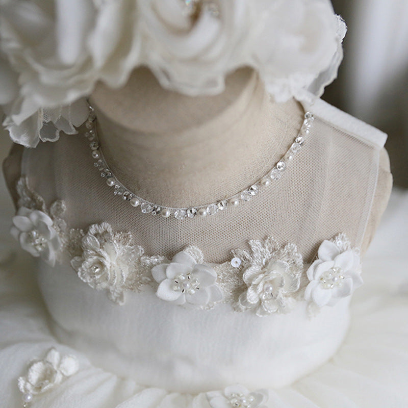 White Lace Baptism Dresses for Baby Girls | Flower Girl & Toddler Wedding Party Dresses | Perfect for Christenings, First Communions & Special Occasions