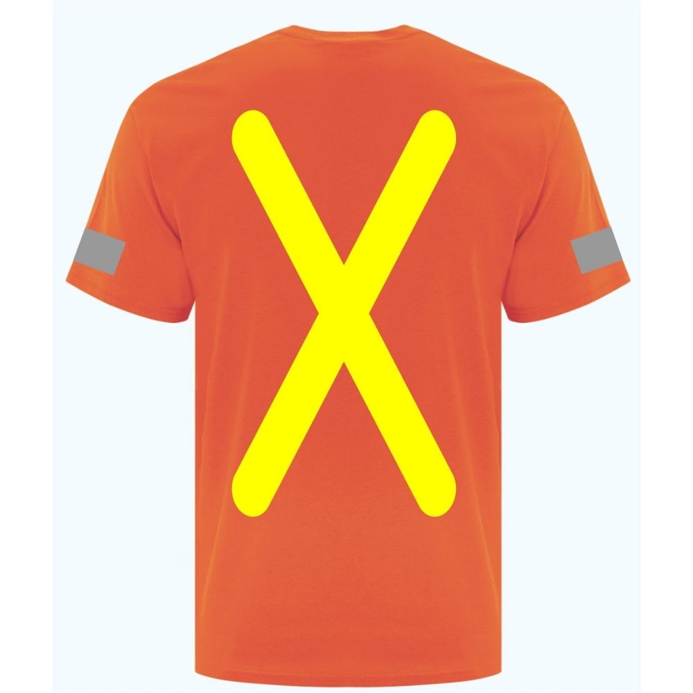 Gerber High Visibility Night Short Sleeve Work T-Shirt for Men - Reflective Safety Shirt 004X - Ideal for Construction, Road Work & Nighttime Outdoor Activities