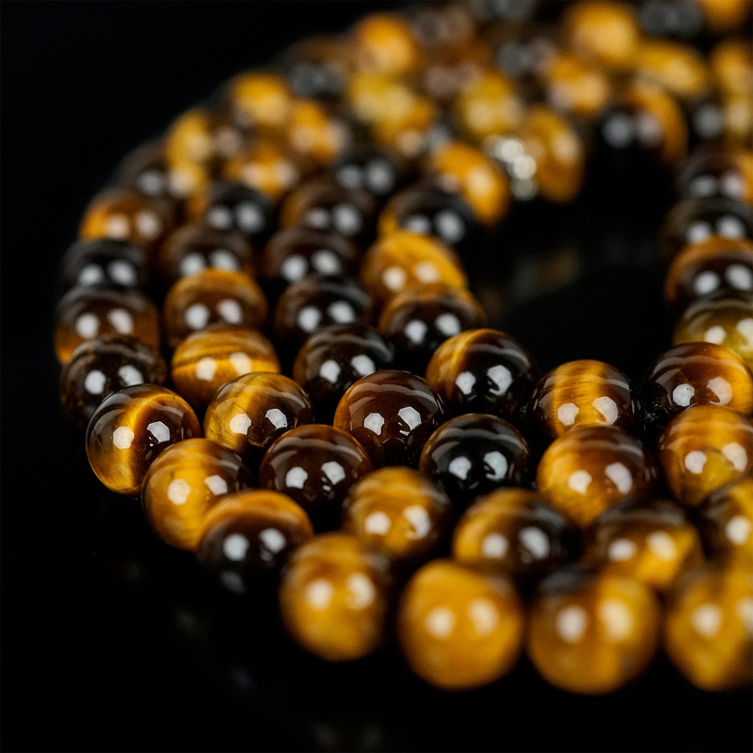 Premium Islamic Prayer Beads - Golden Brown Tiger's Eye Stone Tasbeeh for Muslim Worship & Meditation | Perfect for Daily Dhikr, Stress Relief & Spiritual Connection