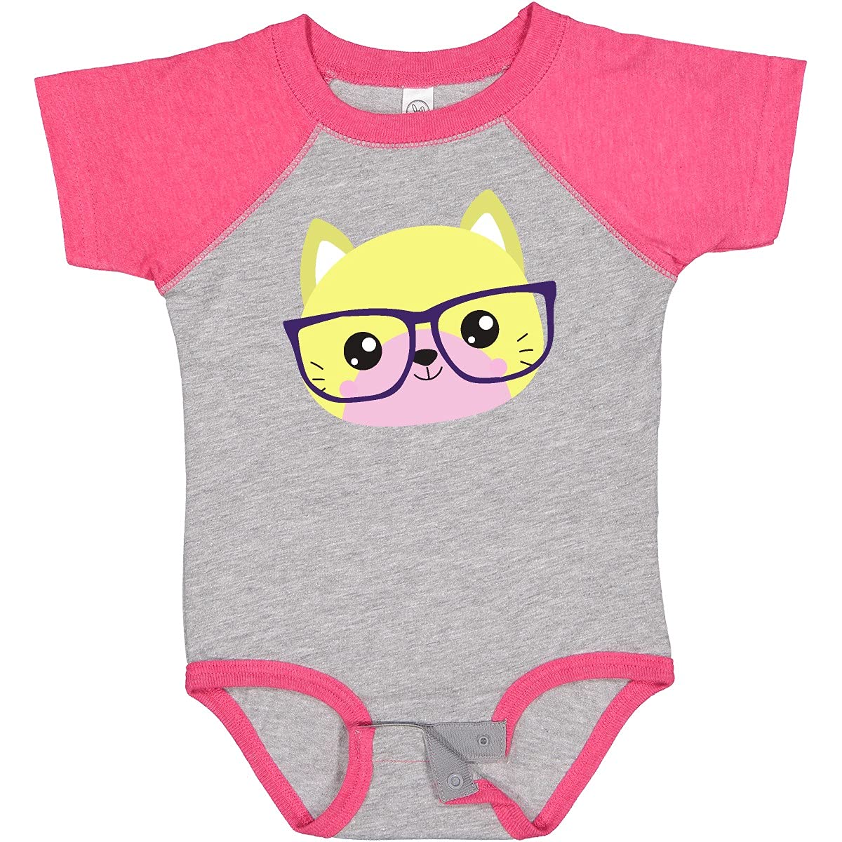 Hipster Cat Bodysuit - Cute Kitten with Glasses for Baby Outfits