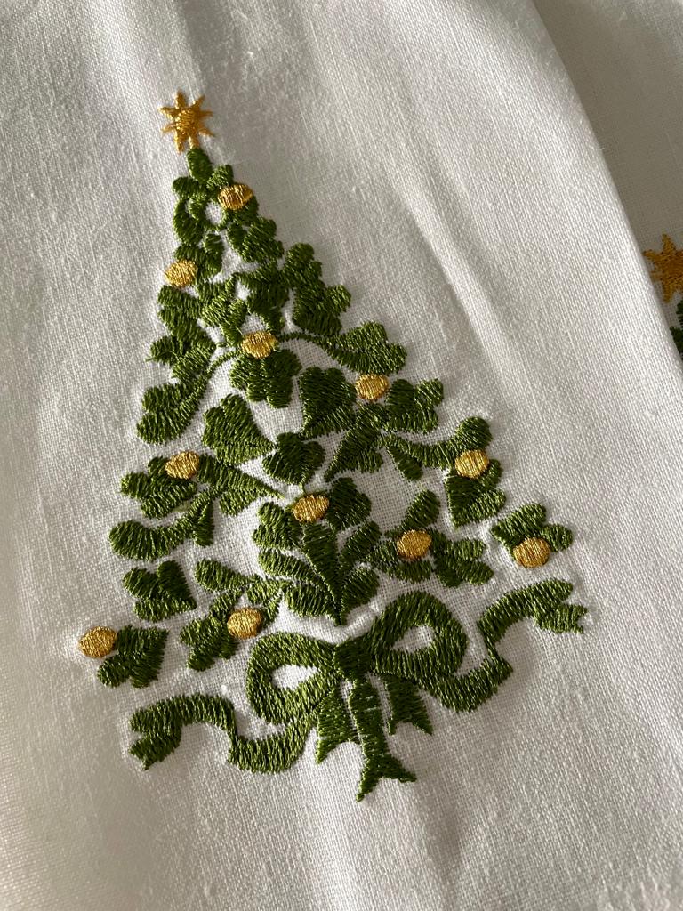 Christmas Tree Hand Towels Set of 2 - Festive Holiday Kitchen & Bathroom Decor for Christmas Season