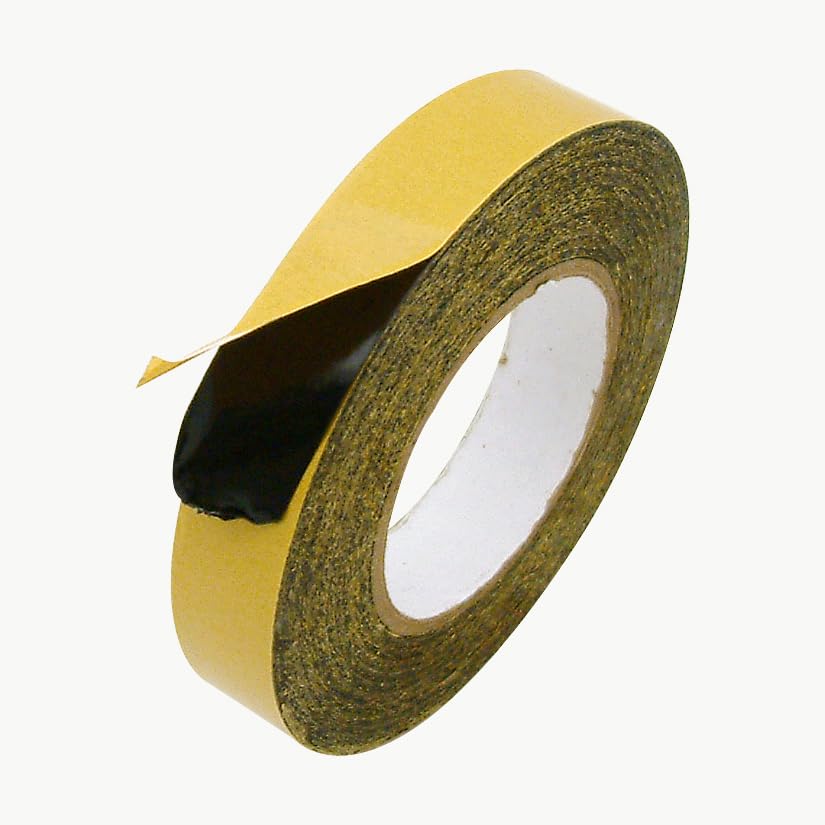 JVCC Double-Sided Black Tissue Tape with Strong Acrylic Adhesive - 3/4 inch x 60 Yards - Perfect for Scrapbooking, Gift Wrapping, and DIY Crafts (DCT-39A-B)