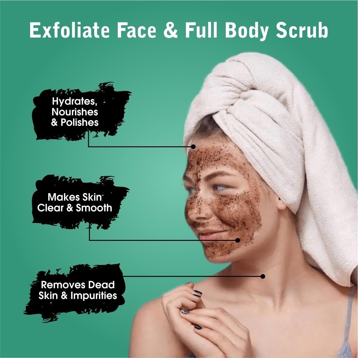 Exfoliating Coffee Body Scrub for Tan Removal & Smooth Skin | Coconut Oil Enriched Detox Scrub for Women & Men | Removes Dead Skin Cells, Dirt & Tan from Neck, Knees, Elbows & Arms | 100g Natural Skincare | Perfect for Post-Workout, Spa Day or Pre-Beach Prep