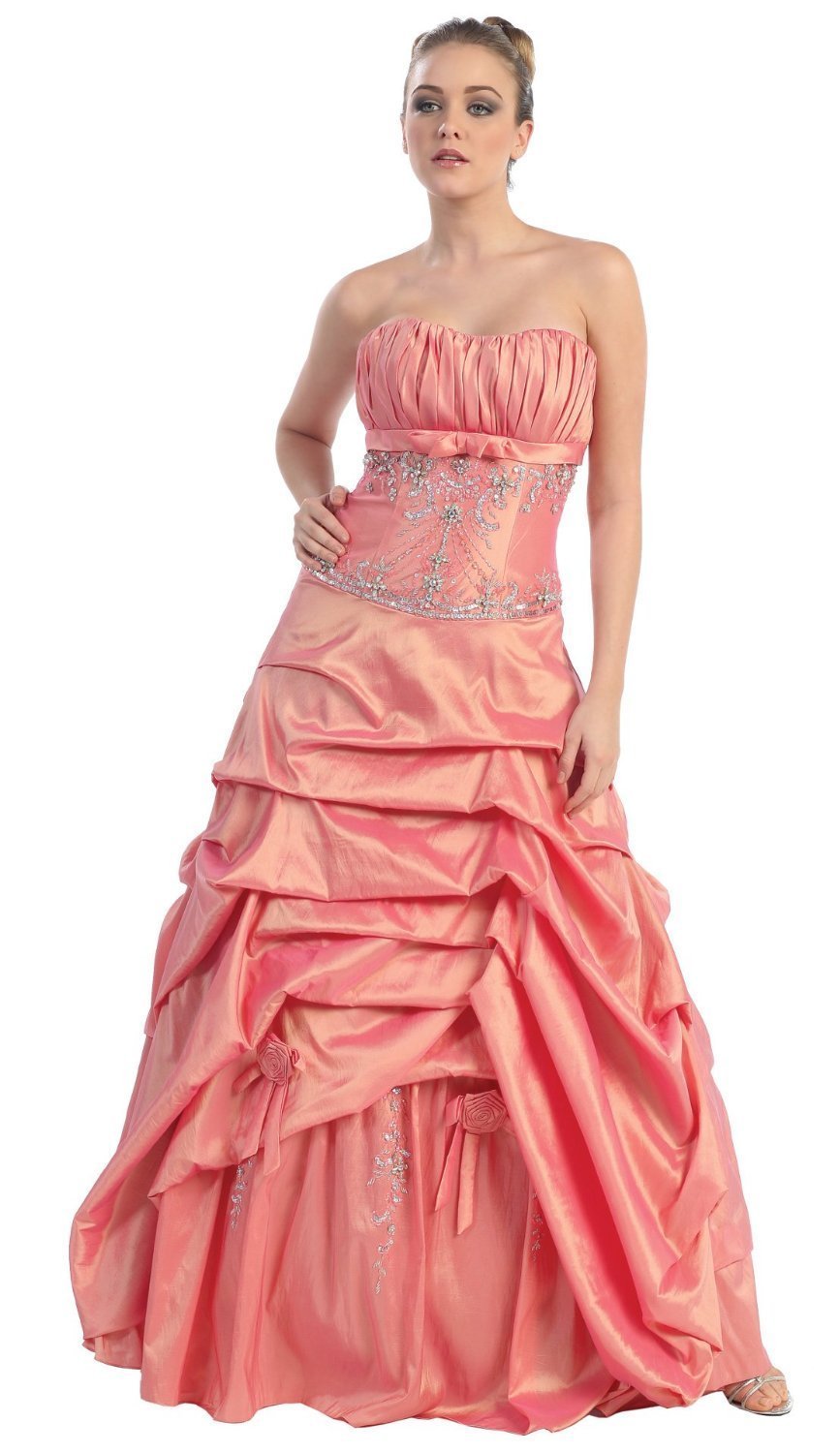 Elegant US Fairytailes Ball Gown Formal Prom Wedding Dress #2607 - Perfect for Prom, Homecoming, Quinceañera & Special Occasions
