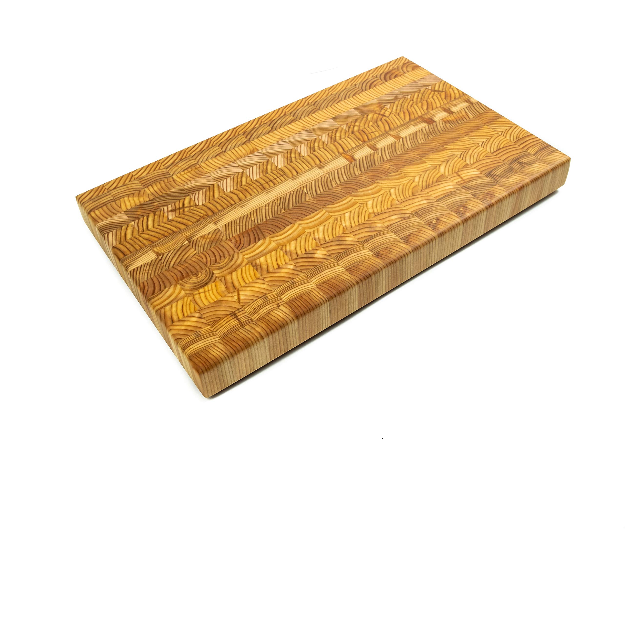 Premium Larch Wood Canada End Grain Cutting Board 17.75