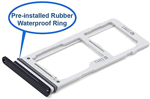Dual SIM Card Tray Slot Holder Replacement for Samsung Galaxy S10E G970 - Compatible with All Carriers - Includes Eject Pin Tool (Black) | Perfect for Travelers & Business Users Who Need Multiple Numbers