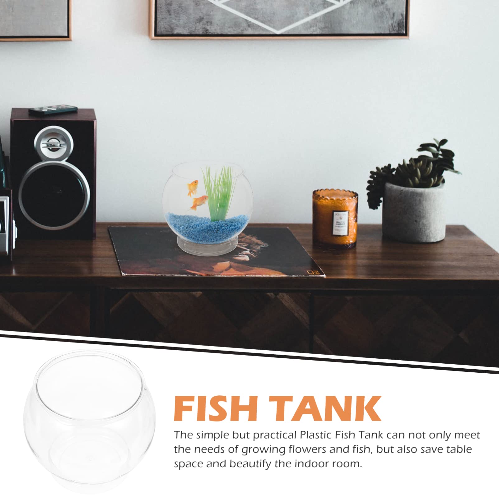 3-Piece Clear Glass Vase Set - Round Fish Bowl, Terrarium & Candle Holder - Multi-Functional Bubble Bowl for Flowers, Plants, Goldfish or Home Decor - Perfect for Office, Living Room & Wedding Centerpieces