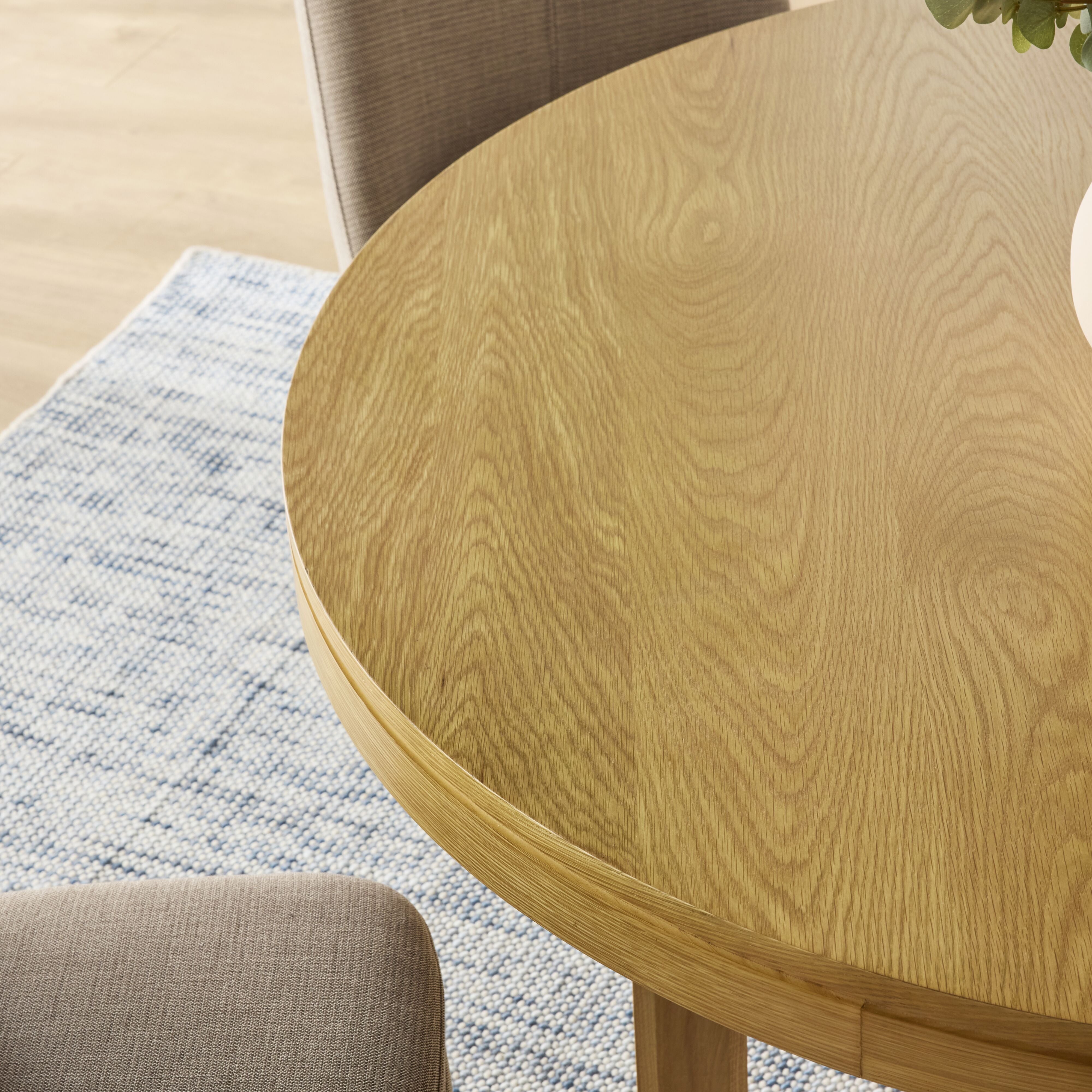 Avalon Light Oak Round Dining Table - Modern Kitchen & Dining Room Furniture for Small Spaces & Family Gatherings