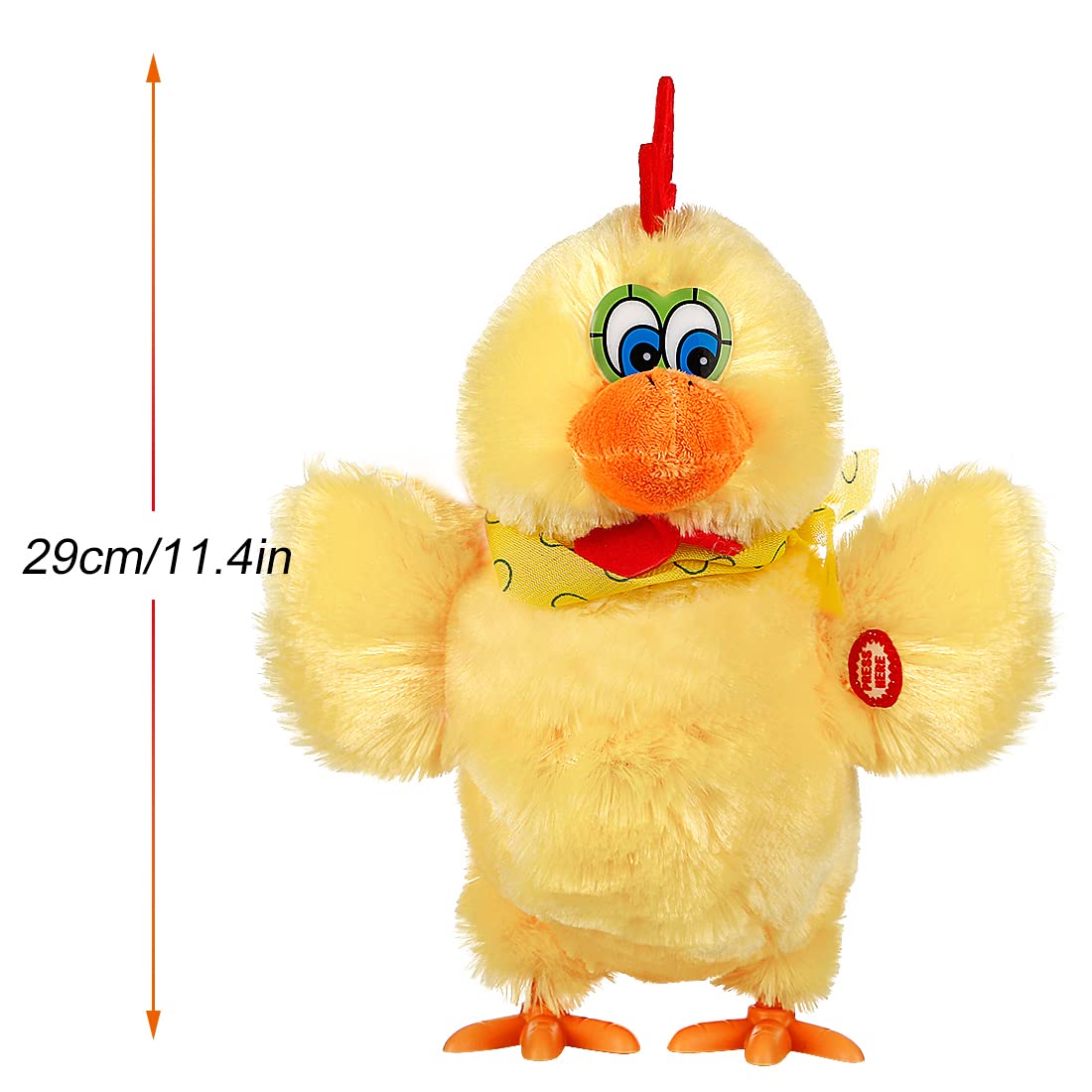 Easter Chicken Laying Egg Electric Plush Toy with Sound & Music - Fun Interactive Animal Toy for Kids Easter Gifts, Party Favors & Holiday Decorations