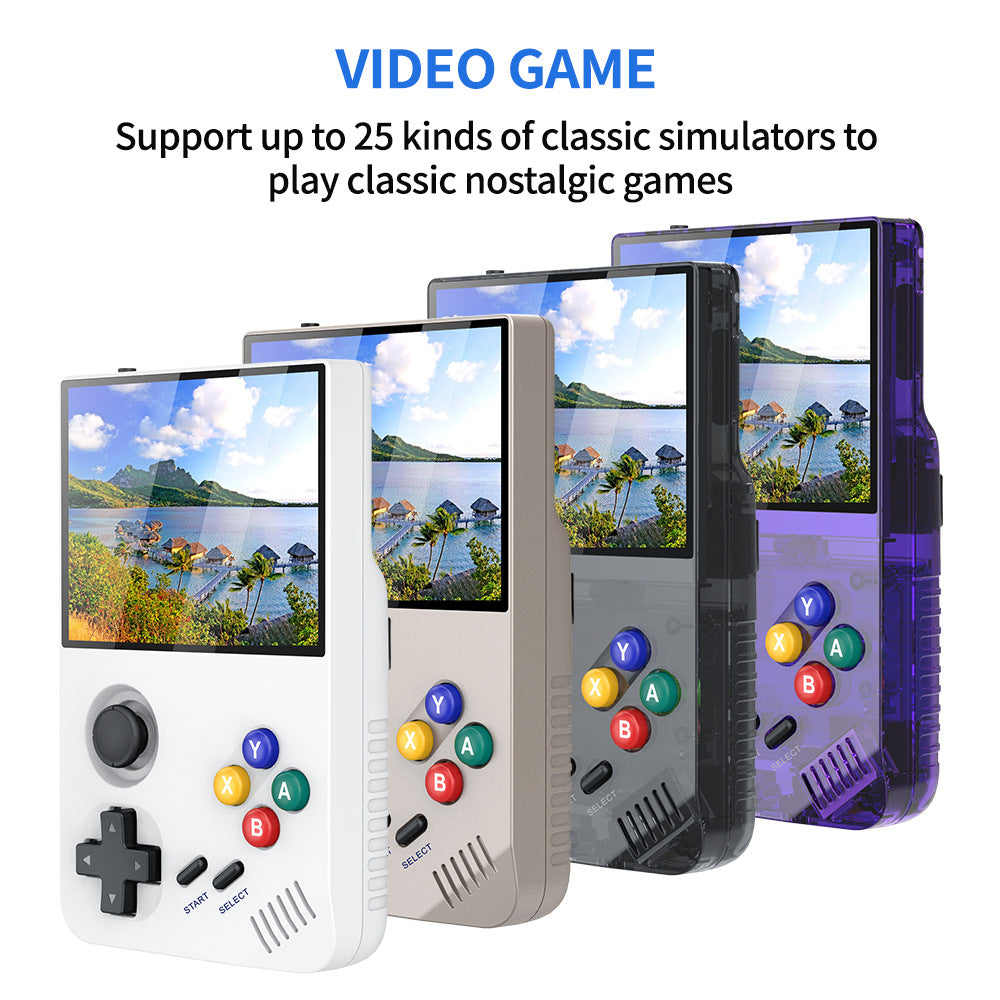 128GB White MPOWN M19 Handheld Gaming Console - Retro Arcade & PSP Emulator with 3.5