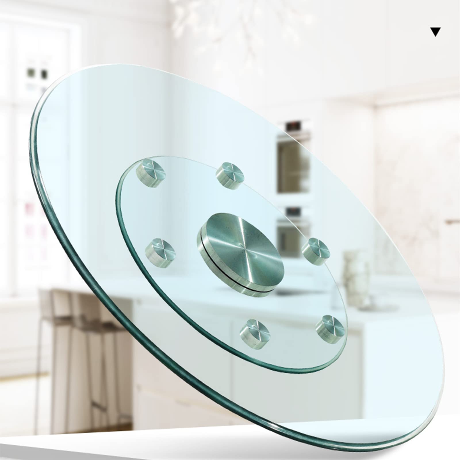 Large 40-Inch Glass Lazy Susan Turntable with Swivel Assist System - Round Rotating Serving Tray for Kitchen, Dining Table, Parties & Weddings - Perfect for Buffets, Entertaining Guests & Organizing Spices