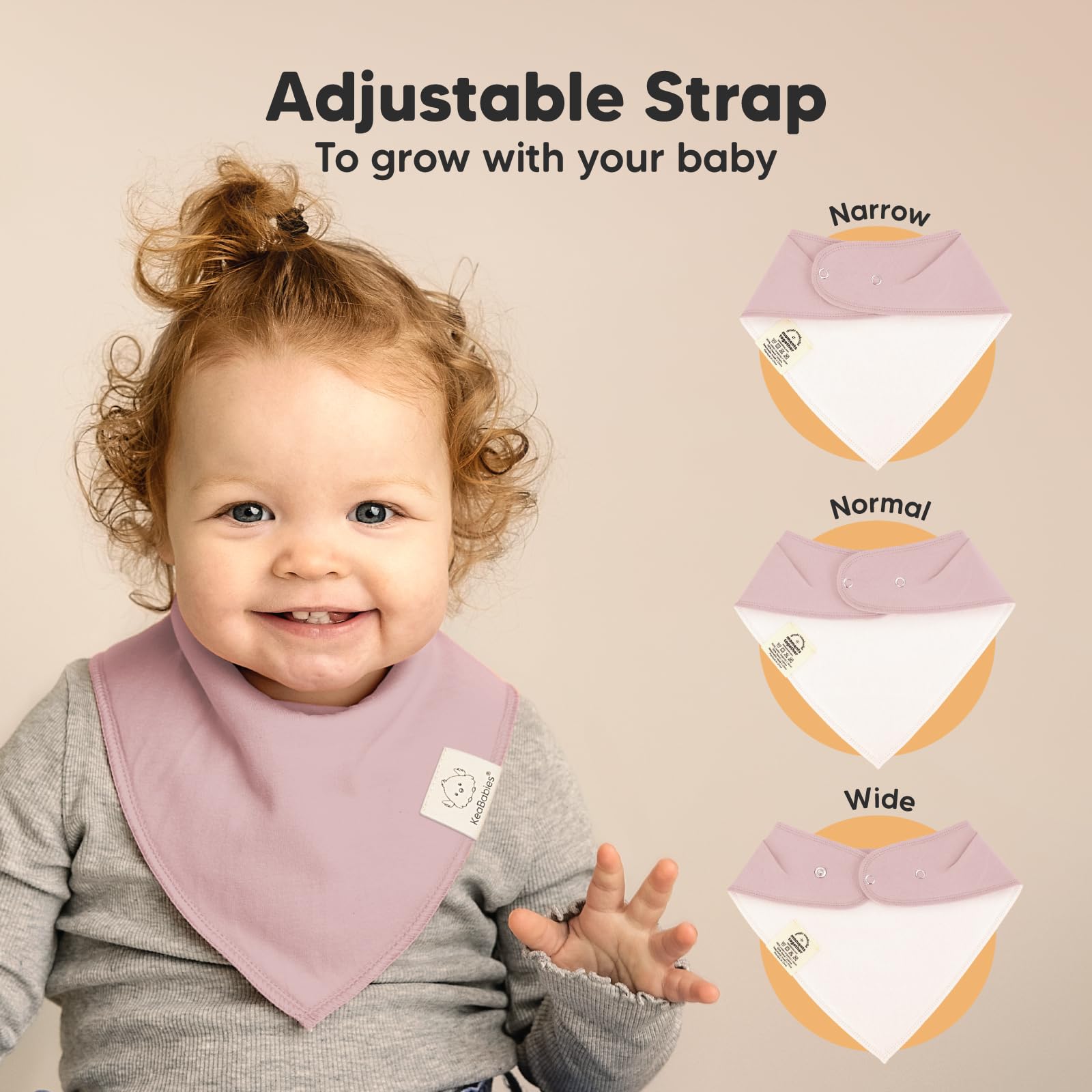 KeaBabies 8-Pack Baby Bandana Drool Bibs & Waterproof Foldable Changing Pad Set - Soft Absorbent Bibs for Boys & Girls - Portable Diaper Changing Mat for Travel, Daycare & On-the-Go Parents