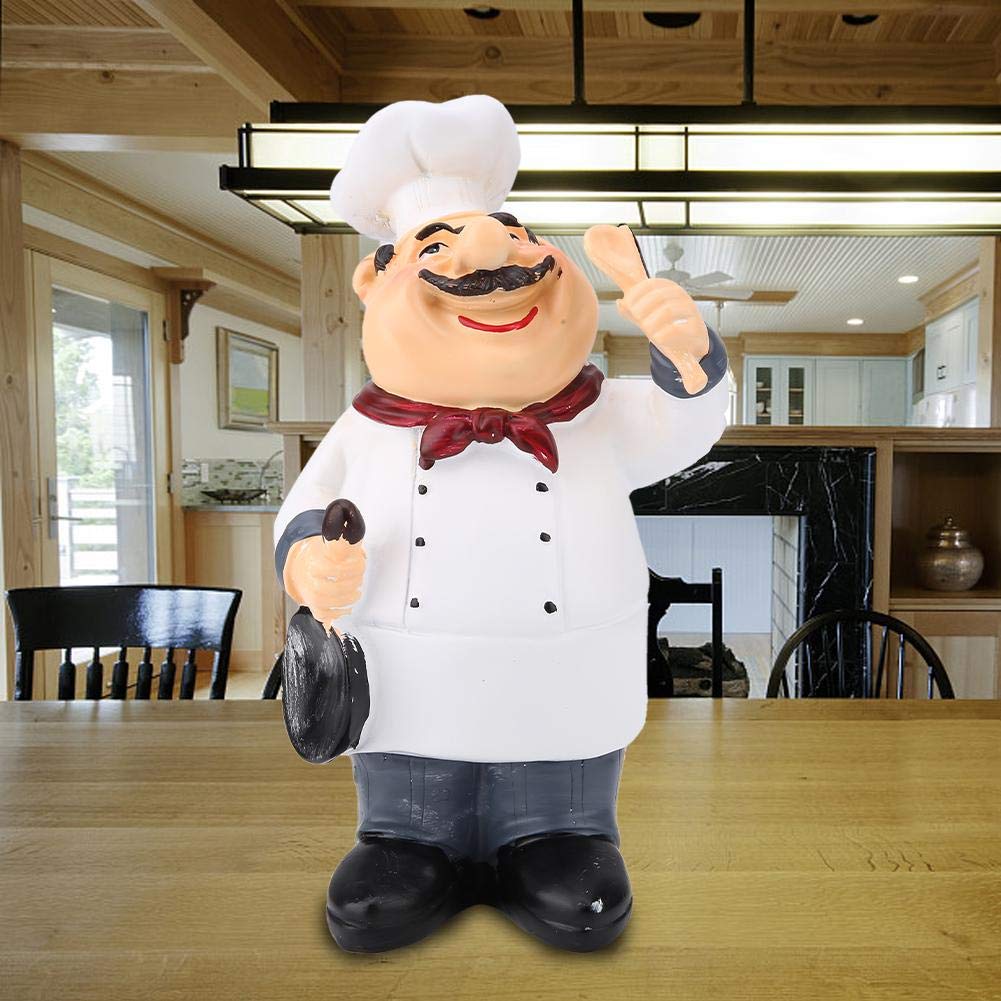 Premium Wal Front Resin Decorative Ornaments - Miniature Chef Figurine for Kitchen Countertop, Table & Restaurant Decor (71110-04) | Perfect for Home, Cafe & Shop Display