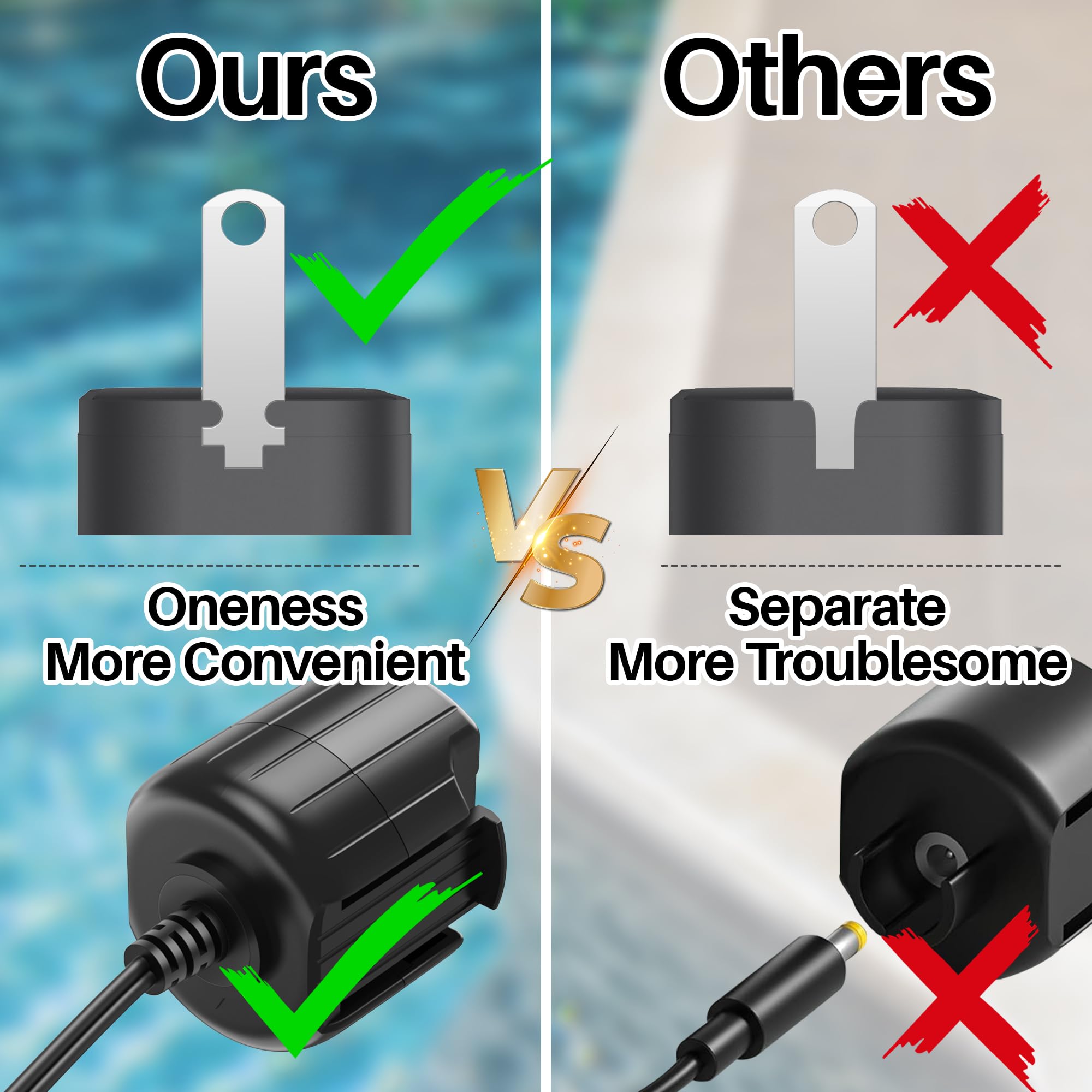 Pool Blaster Vacuum Charger & Power Cord - Compatible with Max Li, Max Li CG, Max Li HD, Millenium Li, iVAC 360 Li, Volt FX-8 Li - Replacement Charging Adapter for Cordless Pool Cleaners | Perfect for In-Ground & Above-Ground Pool Maintenance