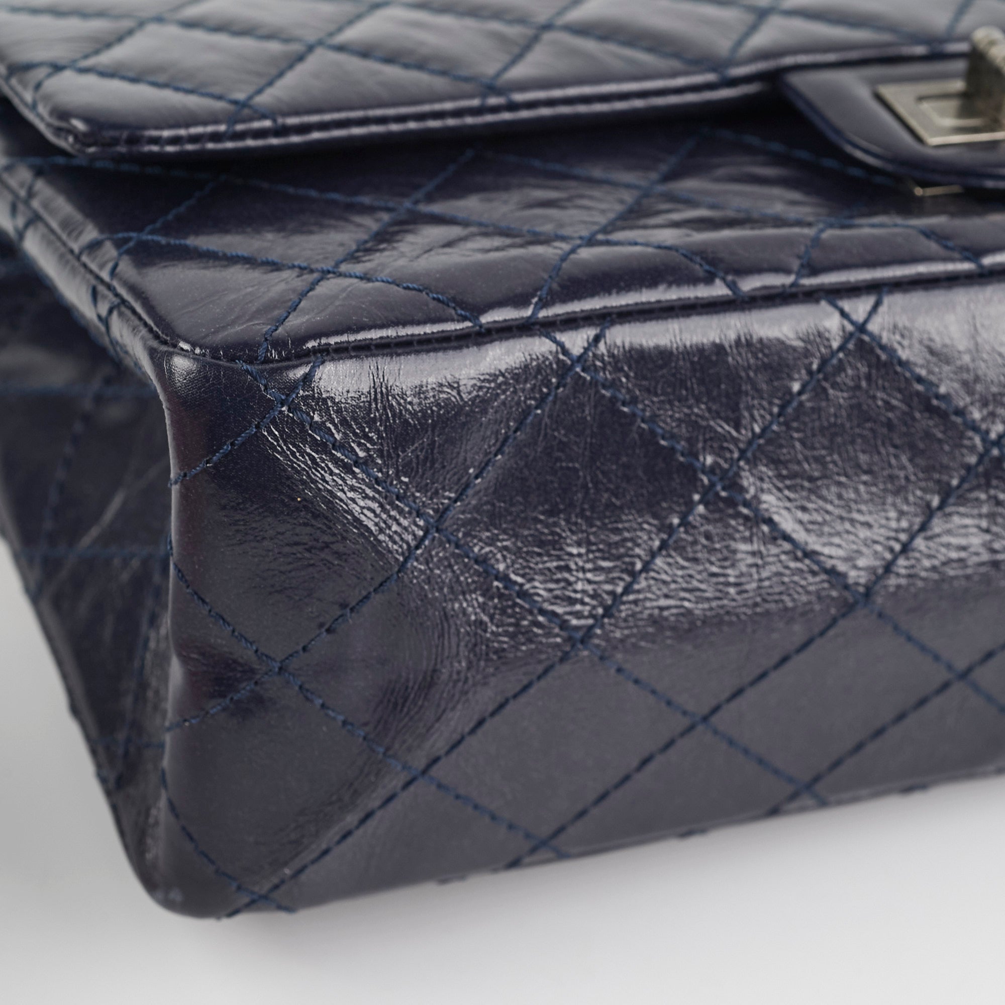 Chanel Reissue 226 Handbag - Shiny Navy Blue Calfskin Leather Crossbody Bag for Women | Perfect for Work, Evening Events & Luxury Fashion Accessories