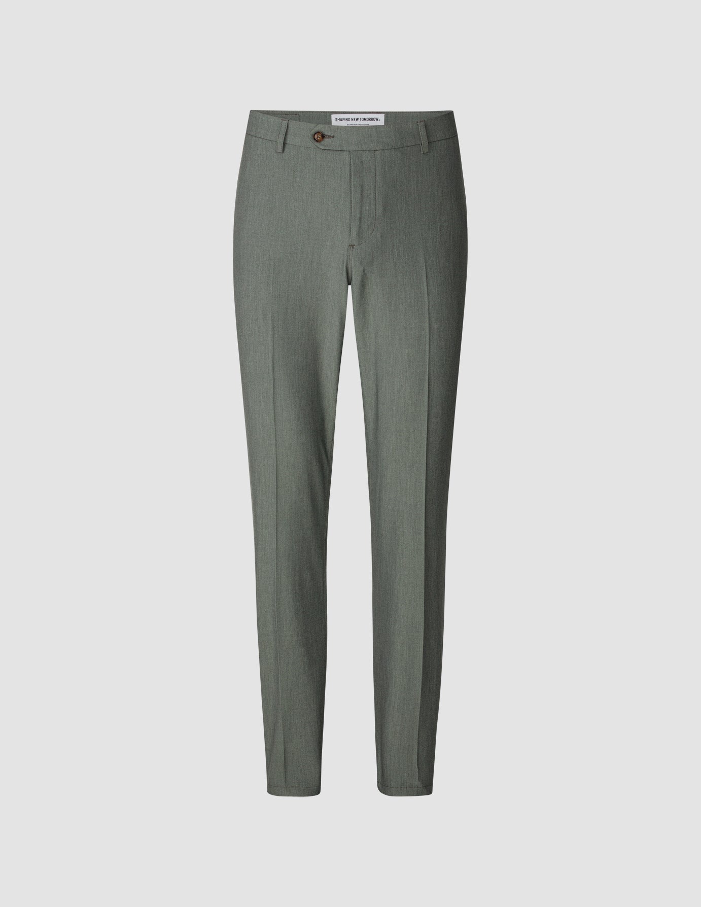 Slim Fit Essential Suit Pants for Men - Green Melange Color - Perfect for Office, Business Meetings & Formal Events