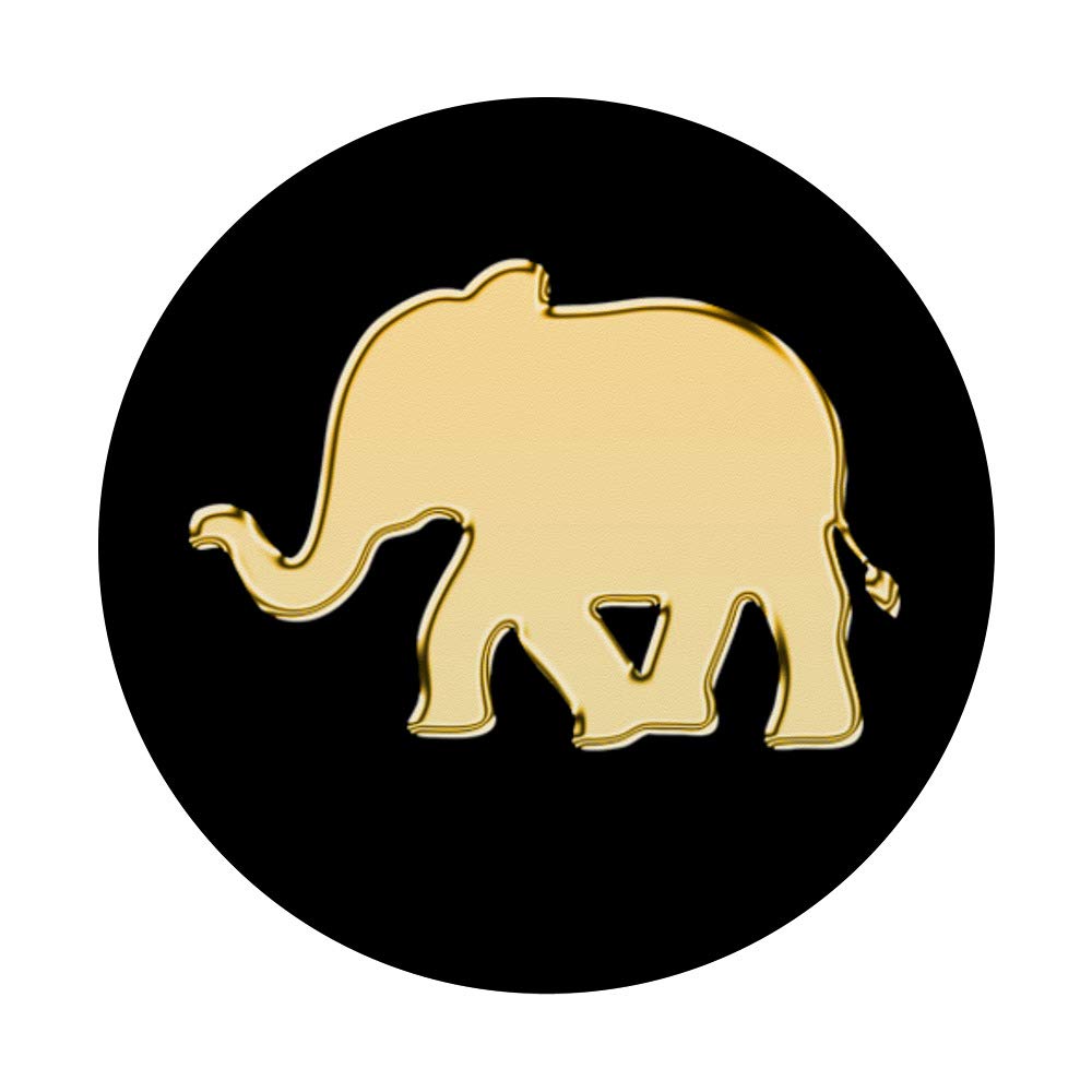 Adorable Baby Elephant PopSockets PopGrip - Gold Swappable Phone Grip & Stand for iPhone, Samsung, Tablets - Perfect for Selfies, Gaming, and Everyday Use