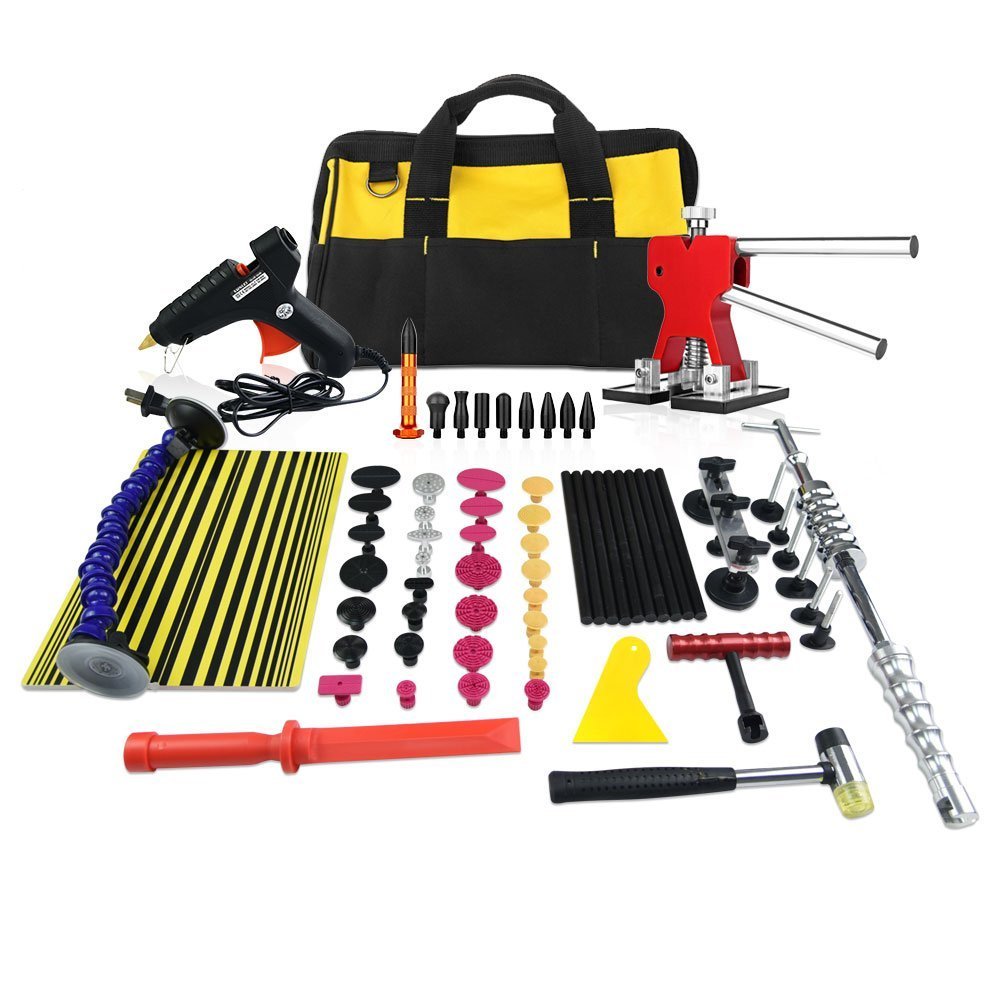 Furuix 56-Piece Paintless Dent Repair Kit - Professional PDR Tools for Car Dent Removal, Glue Puller & Dent Puller Set - Perfect for Auto Body Repair, DIY Dent Fixing & Vehicle Maintenance
