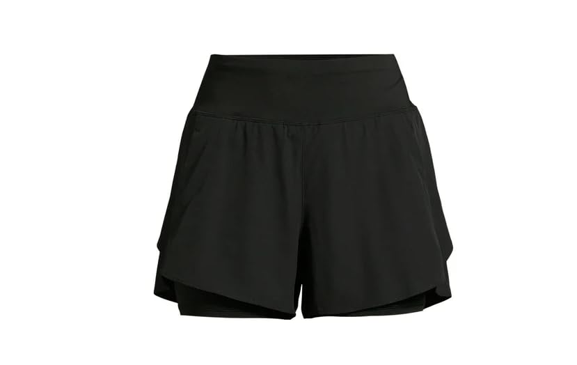 Avia Women's High-Waisted Compression Workout Shorts - Moisture-Wicking & Breathable for Running, Yoga & Gym Training