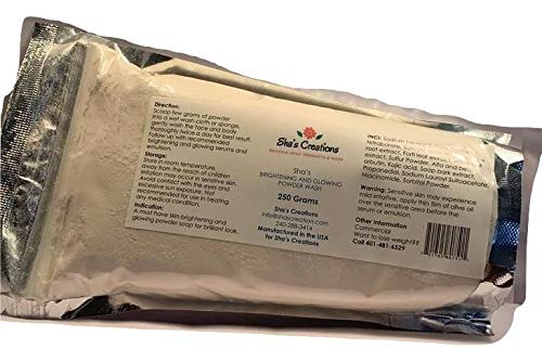 Organic Shas Powder Wash – Natural Exfoliating & Brightening Face & Body Cleanser – Made in USA, Cruelty-Free – Perfect for Daily Skincare & Spa Routine