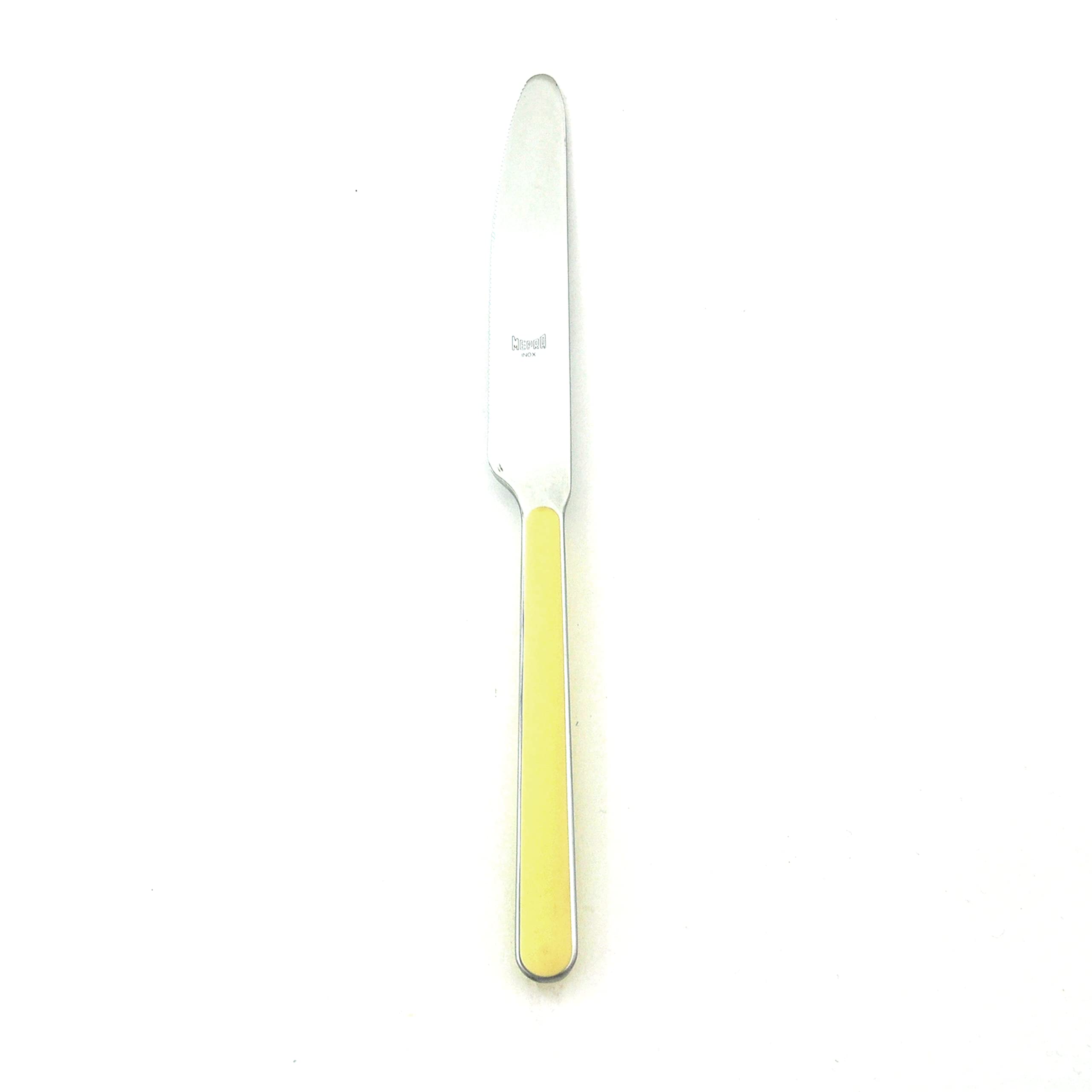 Premium Mepra AZC10L61103 Vanilla Yellow Table Knife - Elegant Stainless Steel Cutlery for Fine Dining, Restaurants & Home Entertaining