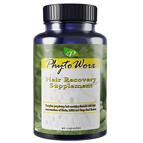 Phytoworx Hair Growth Supplement - Vegan Biotin & Keratin Vitamins for Thicker Hair | Stops Hair Loss for Men & Women | Perfect for Thinning Hair, Postpartum Shedding & Styling Damage