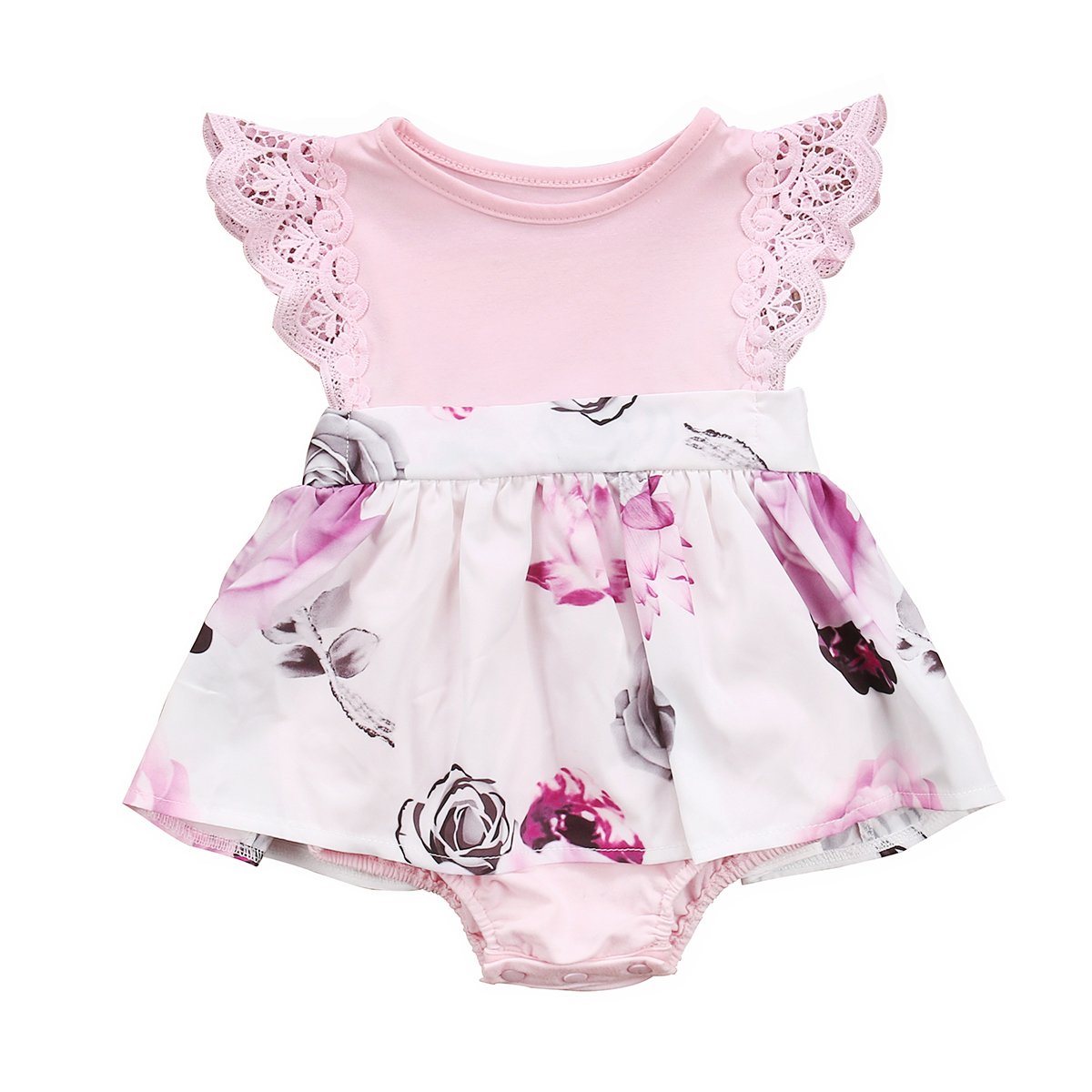 Floral Matching Romper & Dress Set for Sisters - Family Outfits for Special Occasions