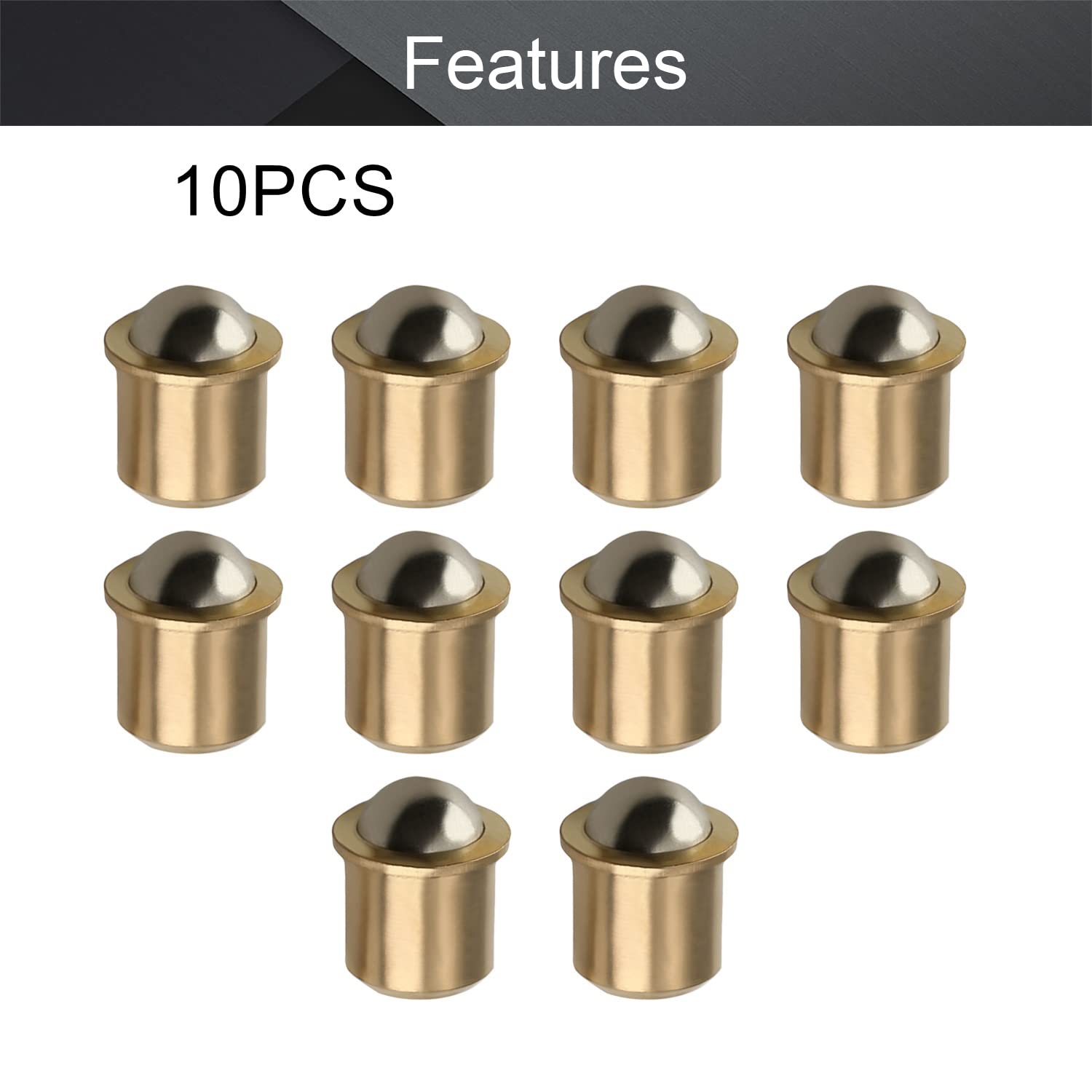 **MroMax 10Pcs Brass Ball Catch for Closet Doors - 0.37