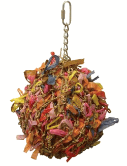 Sweet Feet and Beak Super Shredder Ball Small - Fun Chew Toy for Parrots, Birds & Small Pets - Perfect for Playtime, Training & Stress Relief