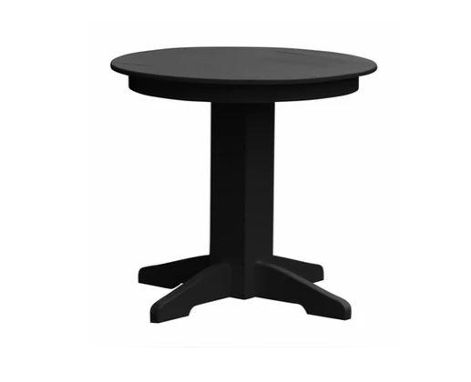 A&L Furniture 48 Inch Round Dining Table with Umbrella Hole - Solid Wood Kitchen Table for Indoor & Outdoor Use - Perfect for Patio, Garden, and Dining Room Decor
