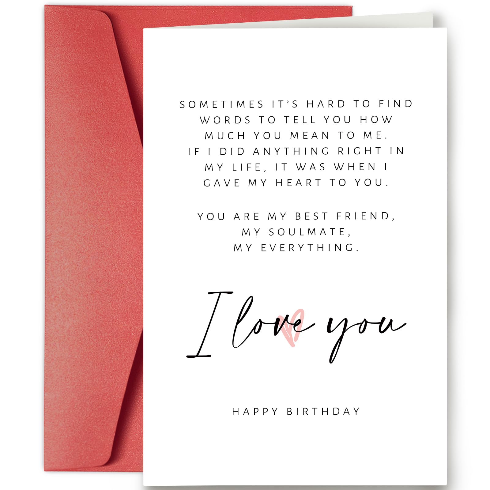Romantic Birthday Poem Card for Him & Her - Thoughtful Love Greeting Card for Boyfriend, Girlfriend or Partner | Perfect for Anniversaries, Valentine's Day & Special Occasions