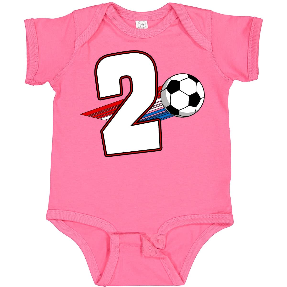 Inktastic Second Birthday Soccer Baby Bodysuit - Cute Soccer Themed Outfit for Toddler's 2nd Birthday Party, Photo Shoot & Sports Celebration