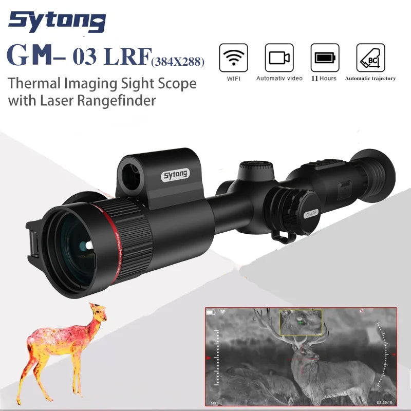 Sytong GM03/06 Thermal Scope with 640x512 & 384x288 Resolution | Auto Ballistic Calculation | Night Vision for Hunting | Perfect for Wildlife Observation, Security Surveillance & Outdoor Adventures