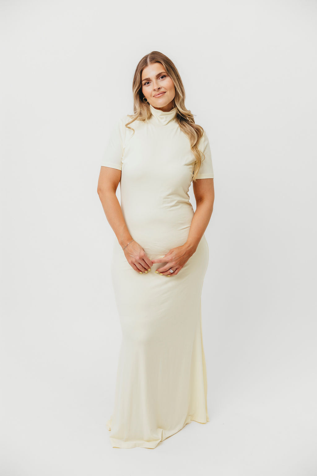 Ellis Ivory Maxi Dress for Women - Bump Friendly Maternity Dress for Pregnancy, Nursing & Postpartum - Perfect for Casual Wear, Beach & Special Occasions