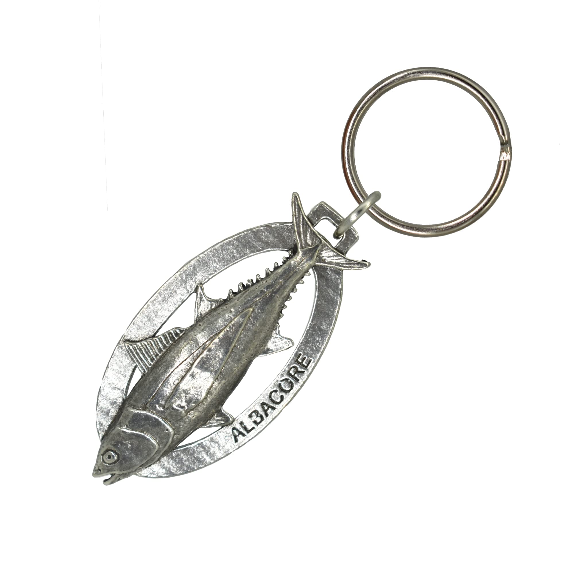 Handmade Saltwater Fish and Shark Keychain Charms - Sailfish, Tuna, Great White Shark, Hammerhead Shark Pendant for Fishing Enthusiasts, Beach Lovers & Marine Life Collectors