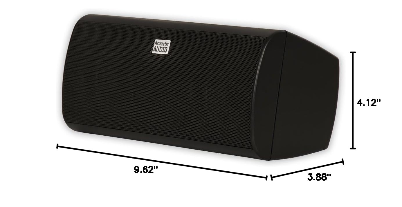 Goldwood Acoustic Audio AA35CB 400W 3-Way Bookshelf Speaker - Black | High Power Center Channel Speaker for Home Theater, Music & Gaming | Perfect for Living Rooms, Home Studios & Entertainment Systems