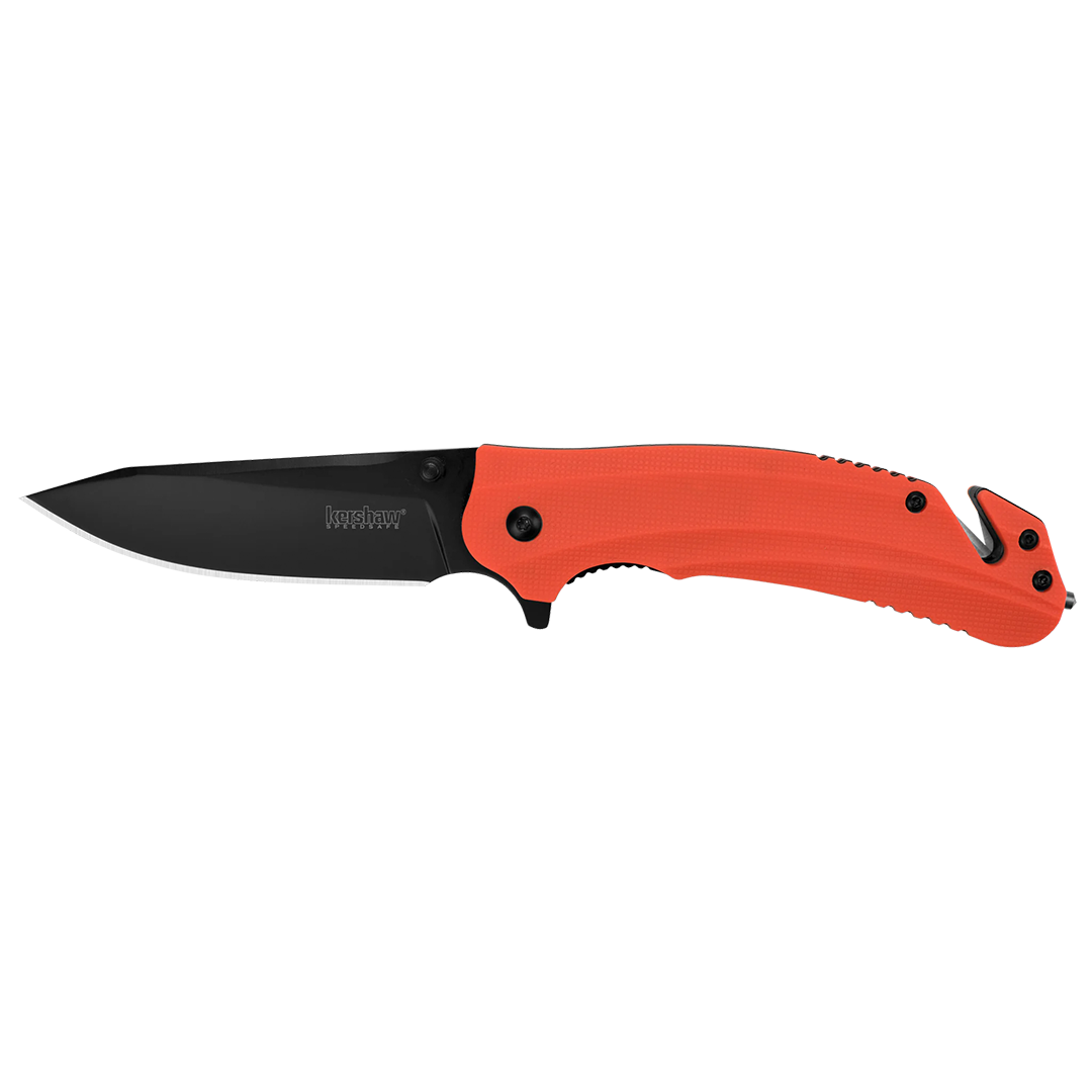 Kershaw Barricade Folding Pocket Knife - EDC Tactical Knife for Camping, Hiking & Outdoor Survival - Stainless Steel Blade with Grip Handle