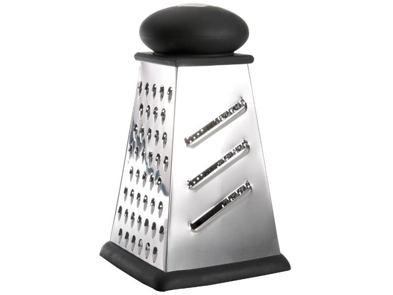 BergHOFF Essentials 9-Inch Stainless Steel 4-Sided Square Grater - Perfect for Cheese, Vegetables & Zesting - Ideal for Kitchen, Cooking & Food Prep